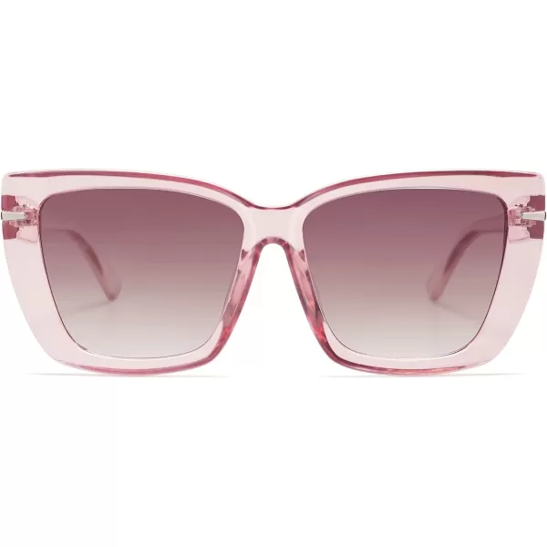 SOJOS Oversized Cat Eye Sunglasses Womens Retro Vintage 70s Trendy Stylish Shades SJ2231PinkGrey