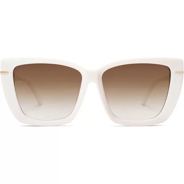 SOJOS Oversized Cat Eye Sunglasses Womens Retro Vintage 70s Trendy Stylish Shades SJ2231WhiteBrown