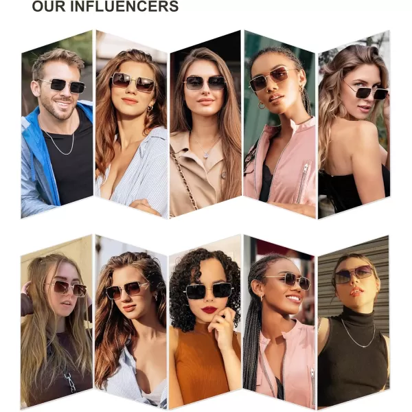 SOJOS Polarized Sunglasses for Womens MensRectangle Polygon Retro Vintage Shades Classic Vintage Shades SJ1168Blue
