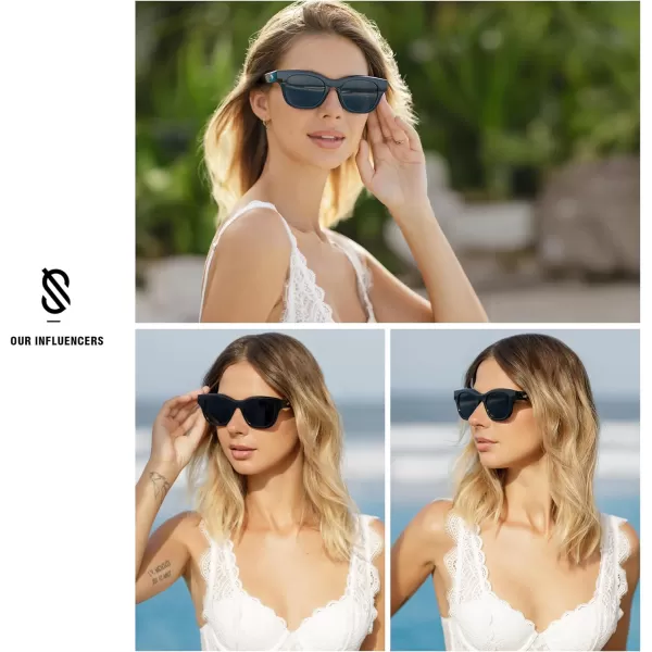 SOJOS Polarized Sunglasses womens men Trendy Small Designer Shades SJ2289Black