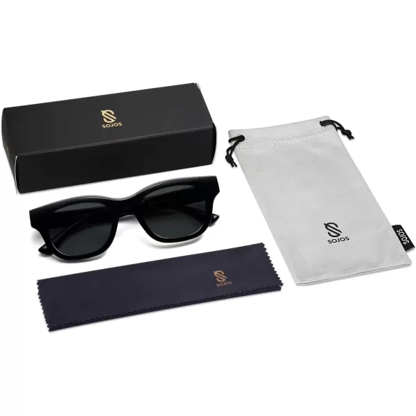 SOJOS Polarized Sunglasses womens men Trendy Small Designer Shades SJ2289Black
