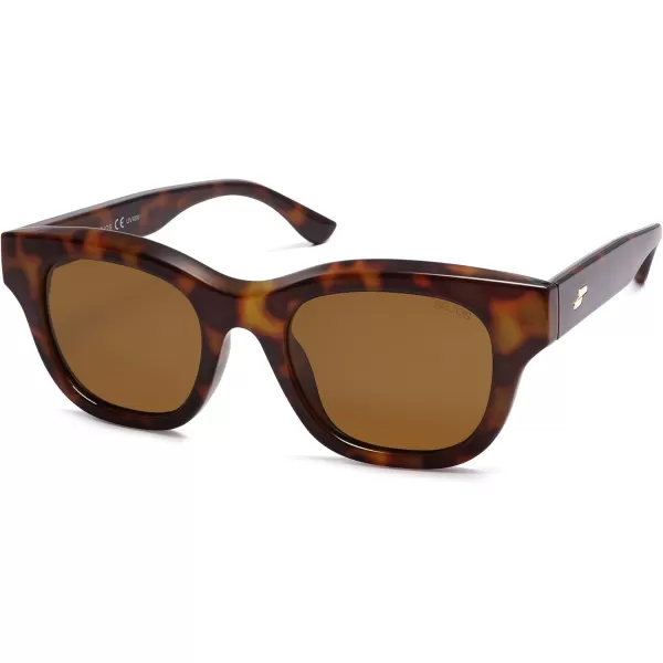 SOJOS Polarized Sunglasses womens men Trendy Small Designer Shades SJ2289Brown