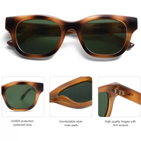 SOJOS Polarized Sunglasses womens men Trendy Small Designer Shades SJ2289Green