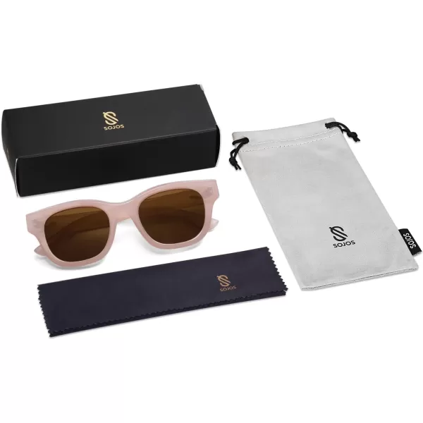 SOJOS Polarized Sunglasses womens men Trendy Small Designer Shades SJ2289Pink