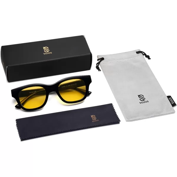 SOJOS Polarized Sunglasses womens men Trendy Small Designer Shades SJ2289Yellow