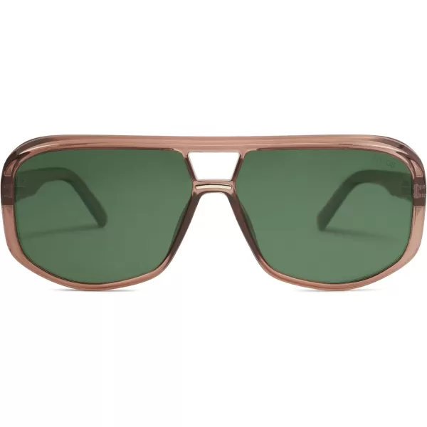 SOJOS Retro Oversized Aviator Polarized Sunglasses Women Men Square Vintage Womens Shades SJ2304Dark BrownGreen Lens