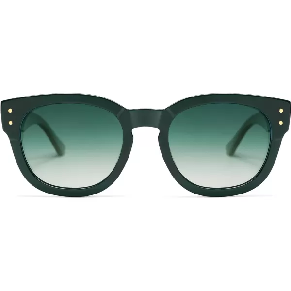 SOJOS Retro Square Polarized Sunglasses for Men Women Vintage Thick Round UV400 Womens Shades SJ2321GreenGreen Grading