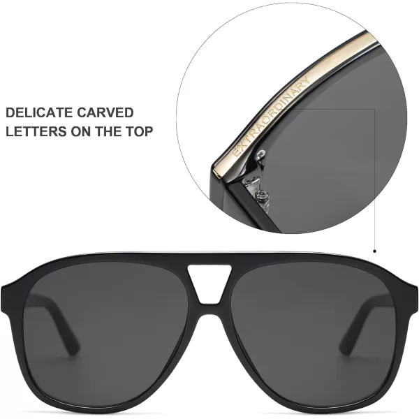 SOJOS Retro Trendy Aviator Sunglasses for Women Men Classic Vintage UV400 Aviators SJ2315BlackGrey