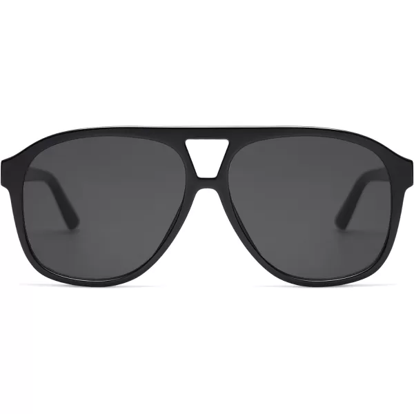 SOJOS Retro Trendy Aviator Sunglasses for Women Men Classic Vintage UV400 Aviators SJ2315BlackGrey