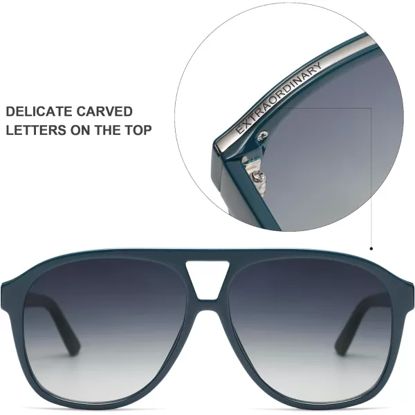 SOJOS Retro Trendy Aviator Sunglasses for Women Men Classic Vintage UV400 Aviators SJ2315BlueGradient Blue