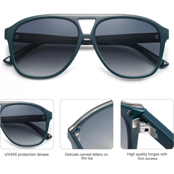 SOJOS Retro Trendy Aviator Sunglasses for Women Men Classic Vintage UV400 Aviators SJ2315BlueGradient Blue