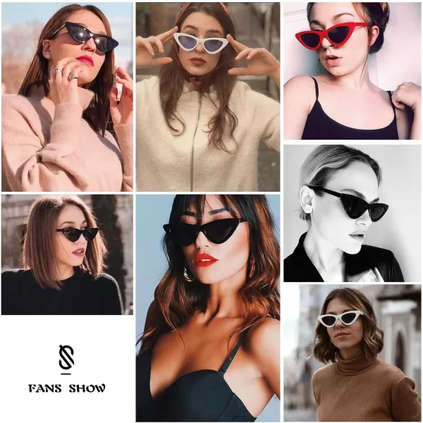 SOJOS Retro Vintage Narrow Cat Eye Sunglasses for Women Clout Goggles Plastic Frame Cardi SJ2044TransparentPink Mirrored