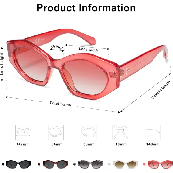 SOJOS Trendy Hexagonal Polarized Sunglasses for Womens MensRetro Polygon Shades Designer Inspired UV400 Sun Glasses SJ2307Pink