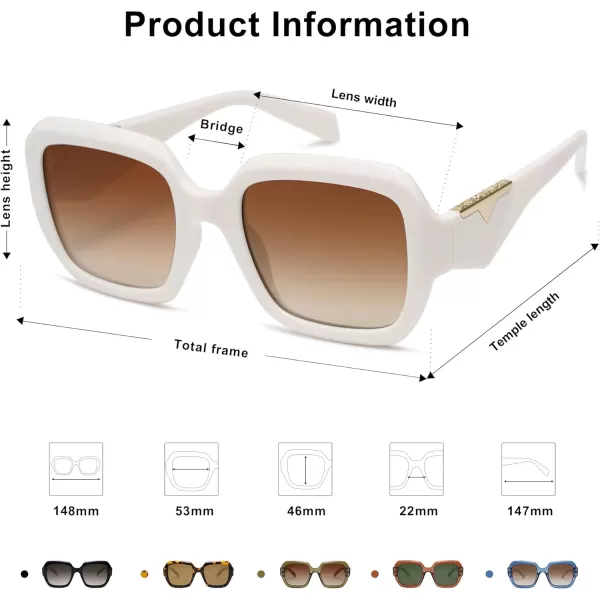 SOJOS Trendy Square Polarized Sunglasses for Womens MensRetro Polygon Plastic Frame Designer Inspired Sun Glasses SJ2310Beige