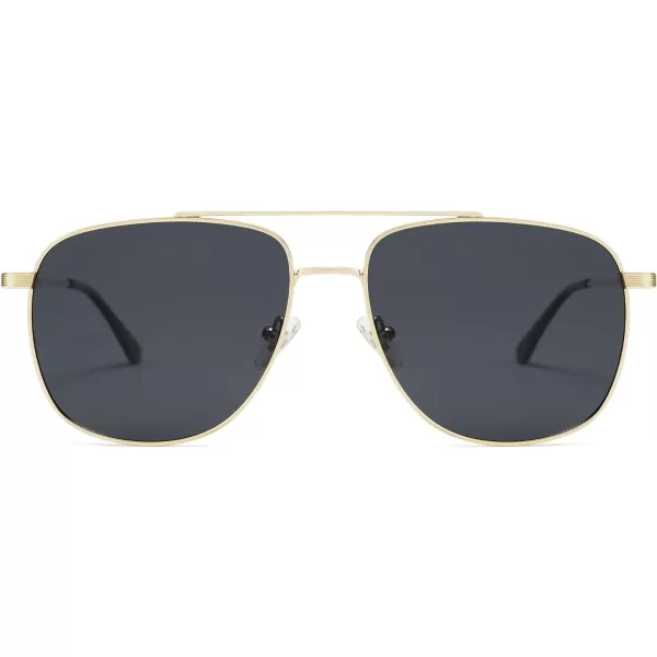 SOJOS Polarized Aviator Sunglasses Womens Men Trendy Designer Shades SJ1218Black