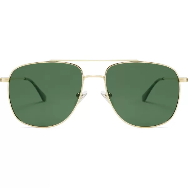 SOJOS Polarized Aviator Sunglasses Womens Men Trendy Designer Shades SJ1218Green