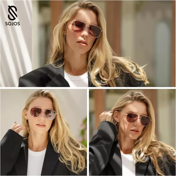 SOJOS Polarized Aviator Sunglasses Womens Men Trendy Designer Shades SJ1218Green