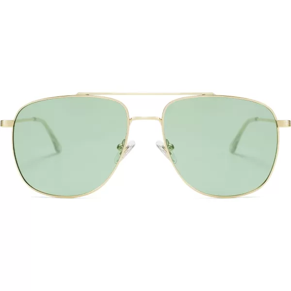 SOJOS Polarized Aviator Sunglasses Womens Men Trendy Designer Shades SJ1218Light Green