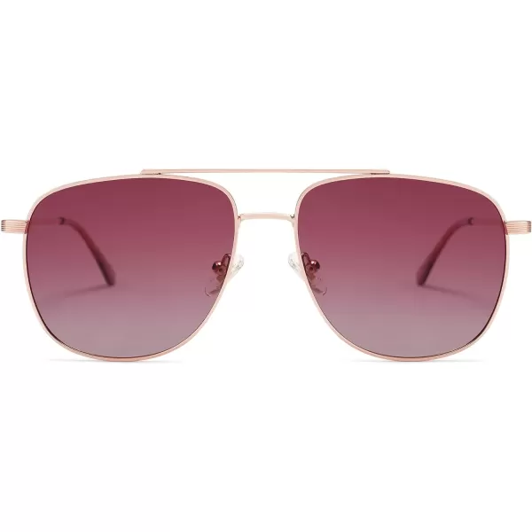 SOJOS Polarized Aviator Sunglasses Womens Men Trendy Designer Shades SJ1218Purple