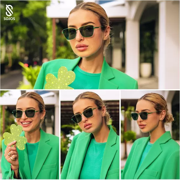 SOJOS Trendy Polarized Cat Eye Sunglasses Womens Flat Lens Retro Metal Frame Shades Lentes De Sol Para Mujer SJ1189Metallic