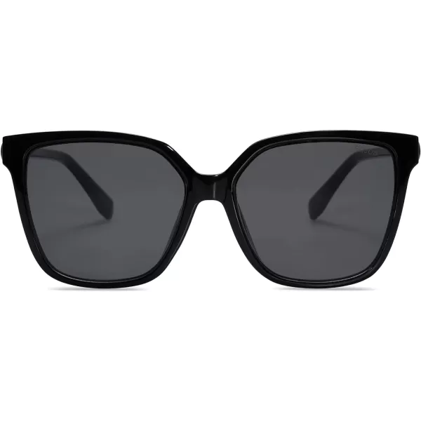 SOJOS Trendy Square Sunglasses for Women Fashion UV Protection Lens Womens Sunnies Sunglasses SJ2196Black