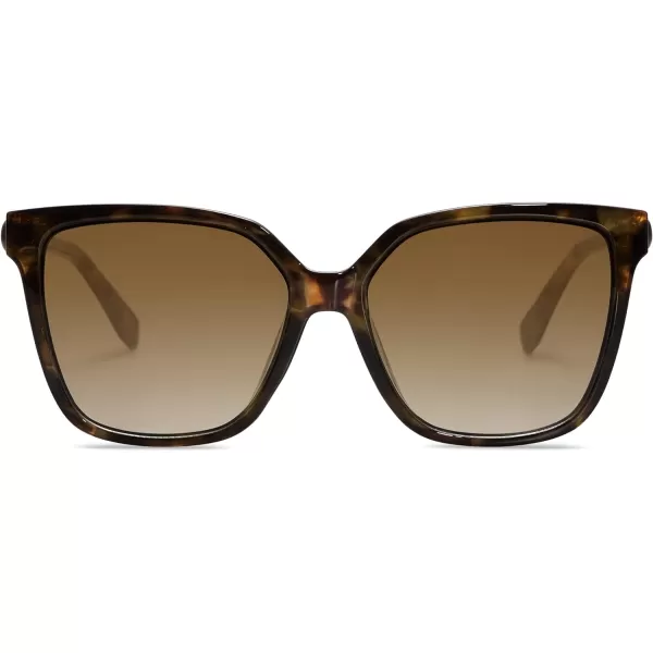 SOJOS Trendy Square Sunglasses for Women Fashion UV Protection Lens Womens Sunnies Sunglasses SJ2196Dark Tortoise