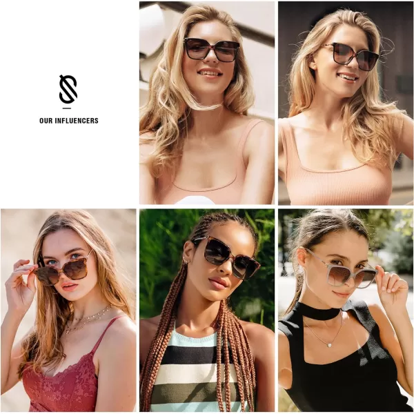 SOJOS Trendy Square Sunglasses for Women Fashion UV Protection Lens Womens Sunnies Sunglasses SJ2196Solid Grey