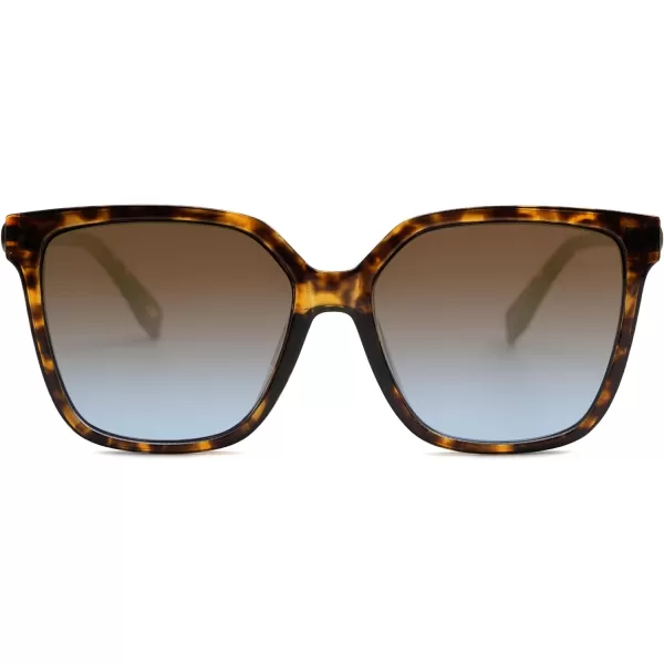 SOJOS Trendy Square Sunglasses for Women Fashion UV Protection Lens Womens Sunnies Sunglasses SJ2196Tortoise