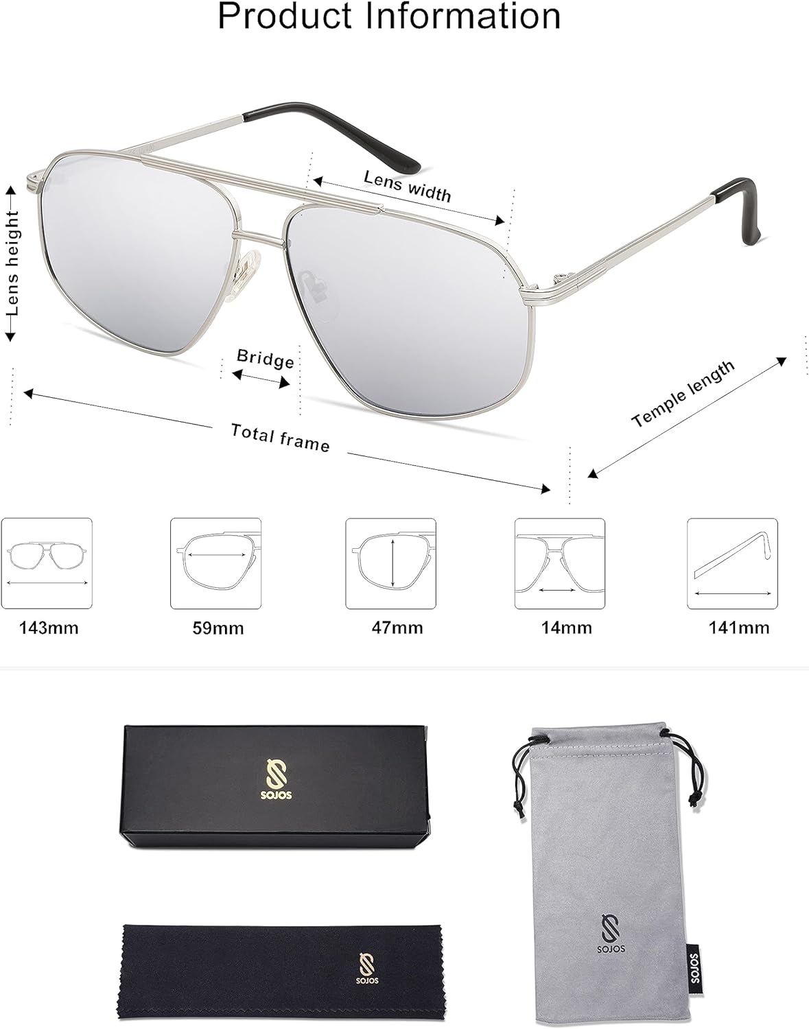 SOJOS Classic Retro Hexagonal Aviator Sunglasses for Women Men Vintage Polygon Sunnies SJ1200SilverSilver Mirrored