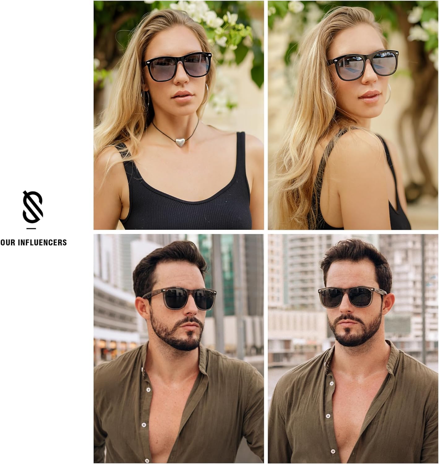 SOJOS Classic Square Sunglasses for Women Men Vintage Retro Oversized Womens UV400 Sun Glasses SJ2270Crystal GreenGrey