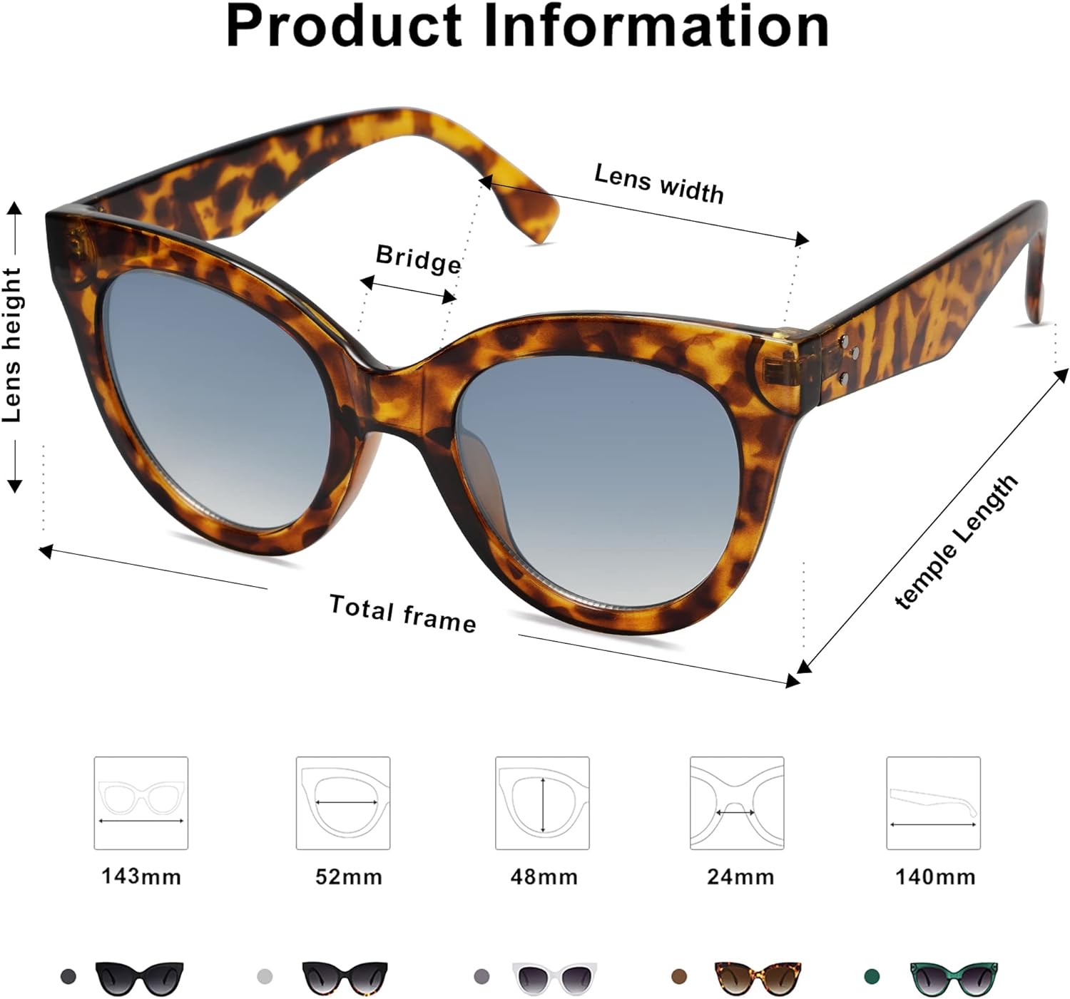 SOJOS Retro Oversized Cateye Sunglasses for Women Large Vintage Trendy Shades SJ2074Yellow TortoiseBlue