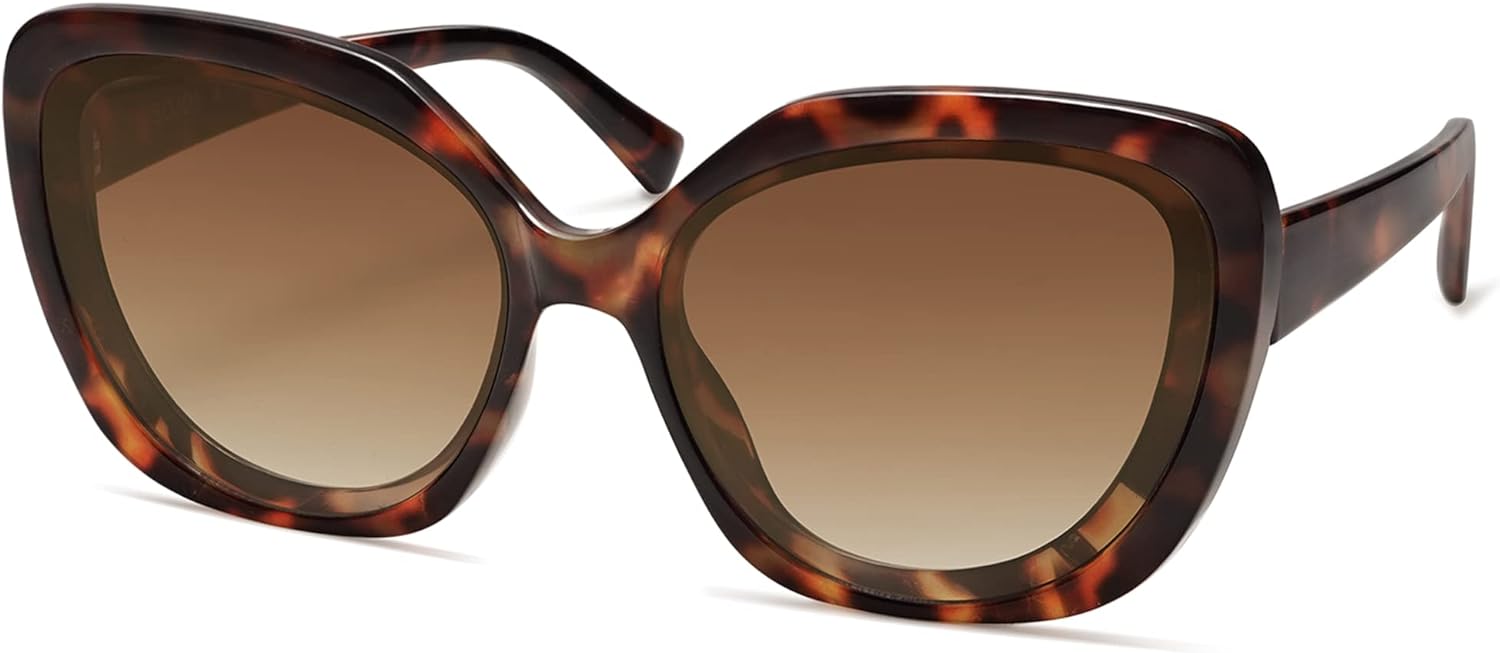 SOJOS Retro Oversized Square Sunglasses Womens Vintage Shades Large Sun Glasses Trendy Bold Designer Sunnies SJ2256Brown TortoiseBrown