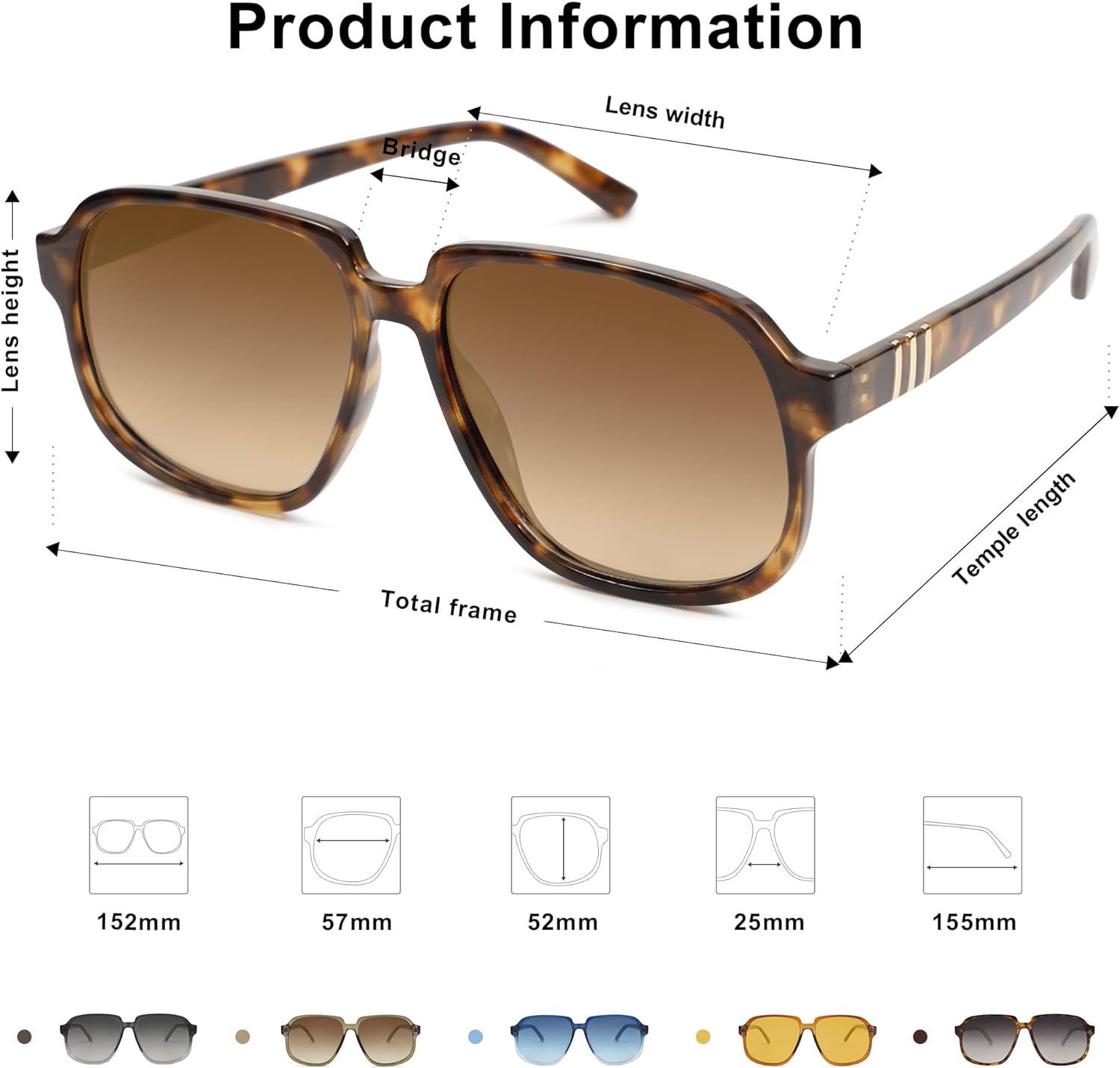 SOJOS Retro Vintage Square Polarized Sunglasses for Women Men 70s Stylish Oversized Sunnies SJ2272Brown TortoiseBrown