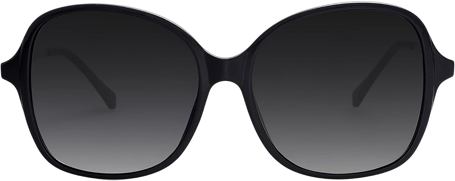SOJOS Vintage Big Oversized Square Sunglasses for Women TR90 Frame Womens Shades Sunglasses SJ5097Black