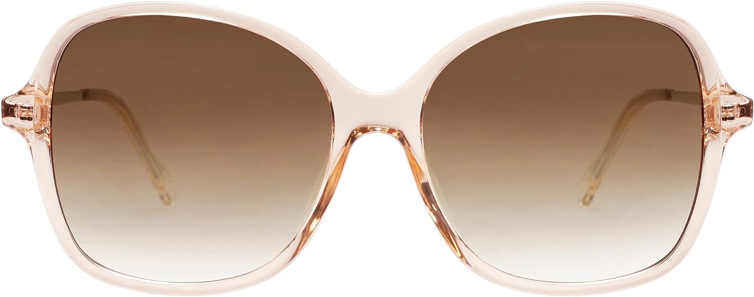 SOJOS Vintage Big Oversized Square Sunglasses for Women TR90 Frame Womens Shades Sunglasses SJ5097Crystal Brown