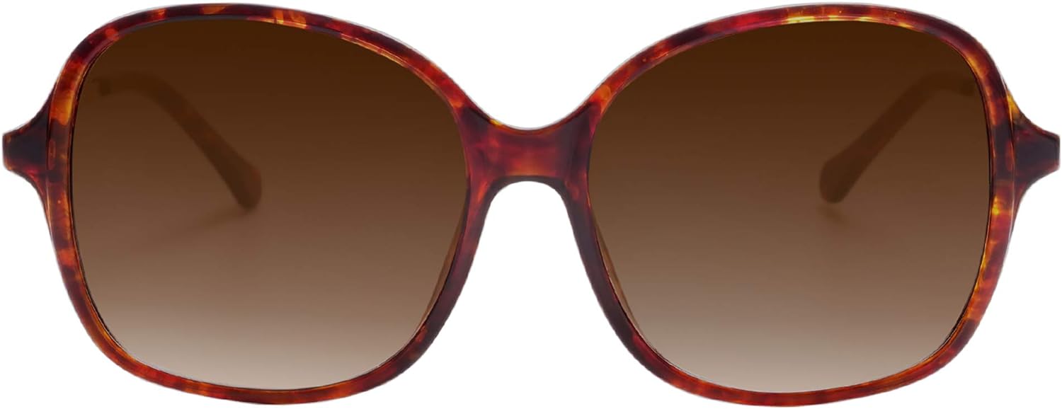 SOJOS Vintage Big Oversized Square Sunglasses for Women TR90 Frame Womens Shades Sunglasses SJ5097Tortoise