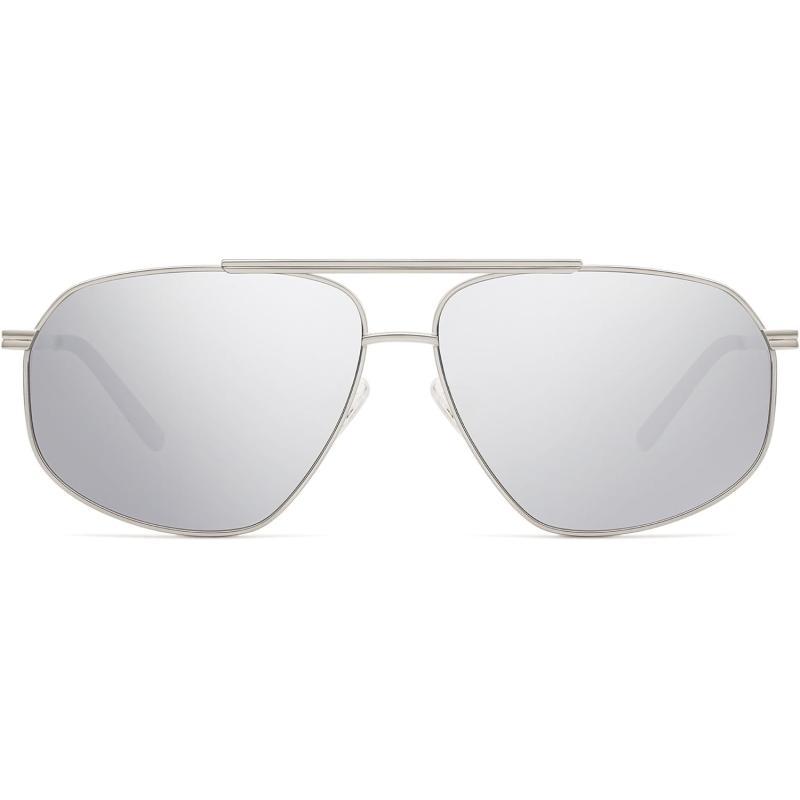 SOJOS Classic Retro Hexagonal Aviator Sunglasses for Women Men Vintage Polygon Sunnies SJ1200SilverSilver Mirrored