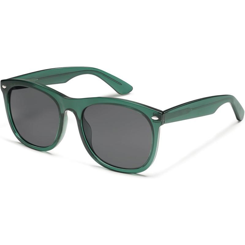 SOJOS Classic Square Sunglasses for Women Men Vintage Retro Oversized Womens UV400 Sun Glasses SJ2270Crystal GreenGrey