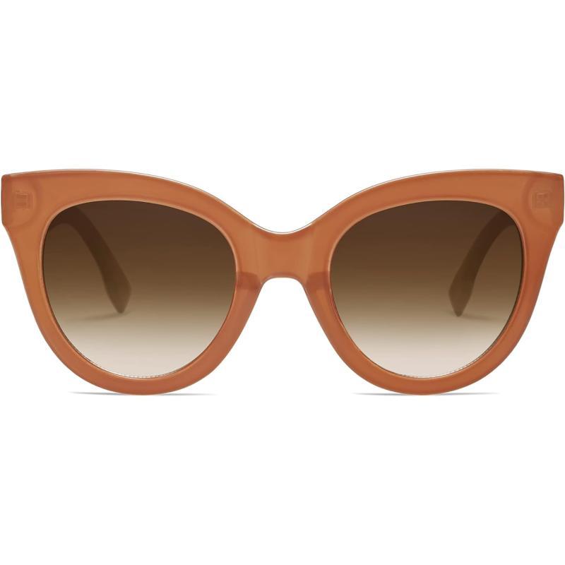 SOJOS Retro Oversized Cateye Sunglasses for Women Large Vintage Trendy Shades SJ2074OrangeBrown