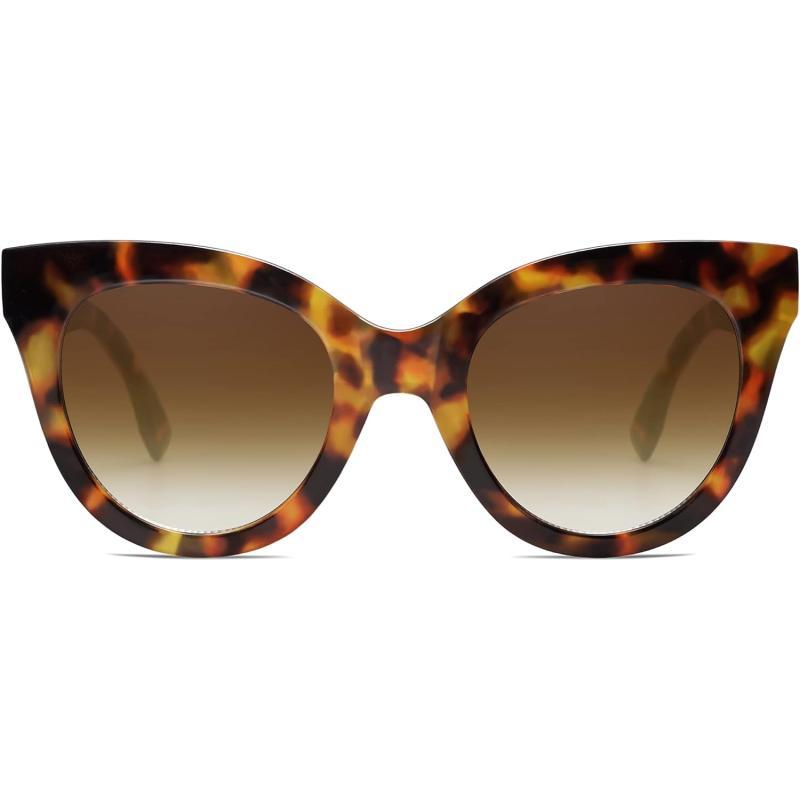 SOJOS Retro Oversized Cateye Sunglasses for Women Large Vintage Trendy Shades SJ2074TortoiseBrown