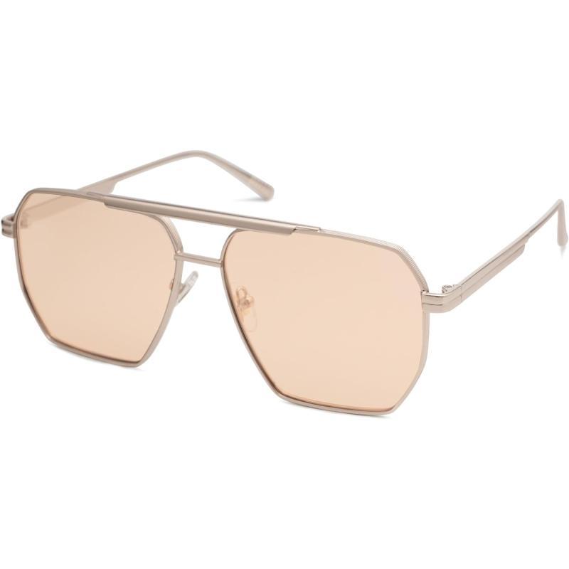 SOJOS Retro Oversized Square Polarized Sunglasses for Women and Men Vintage Shades UV400 Classic Large Metal Sun GlassesLight GoldLight Brown
