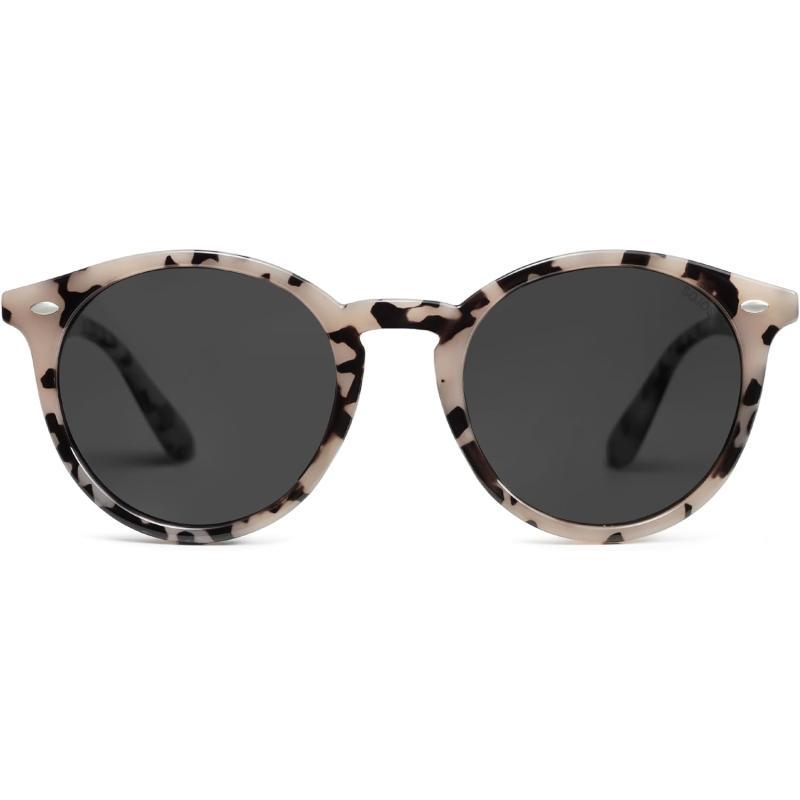 SOJOS Retro Round Polarized Sunglasses for Women Men Classic Vintage Sunnies SJ2069Beige TortoiseGrey Tortoise Temples