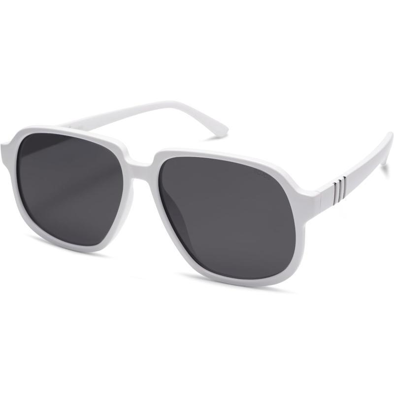 SOJOS Retro Vintage Square Polarized Sunglasses for Women Men 70s Stylish Oversized Sunnies SJ2272WhiteGrey