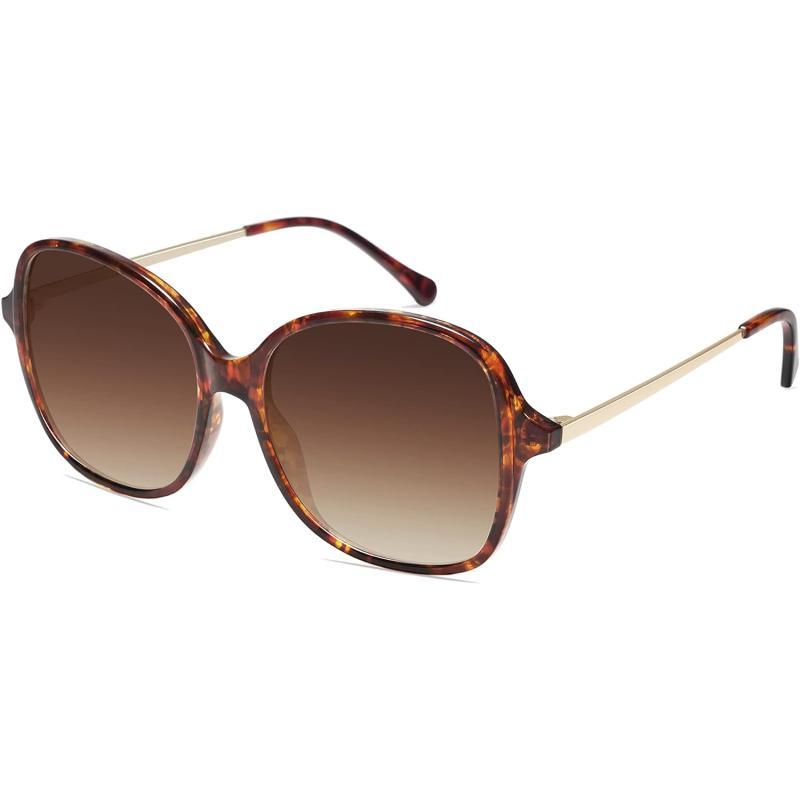 SOJOS Vintage Big Oversized Square Sunglasses for Women TR90 Frame Womens Shades Sunglasses SJ5097Tortoise