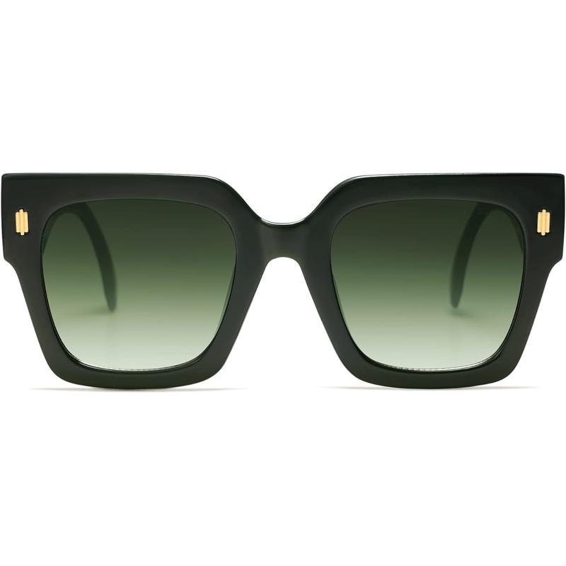 SOJOS Vintage Oversized Square Sunglasses for WomenRetro Womens Luxury Big Sun Glasses UV400 Protection SJ2194Green