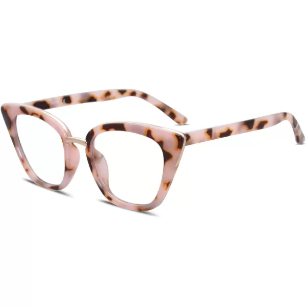 SOJOS Cateye Anti Blue Light Blocking Glasses Women Computer Eyeglasses SJ5051Pink