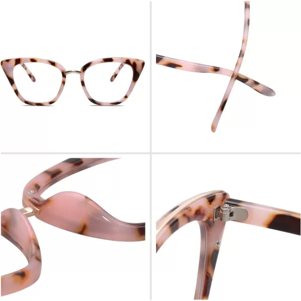 SOJOS Cateye Anti Blue Light Blocking Glasses Women Computer Eyeglasses SJ5051Pink