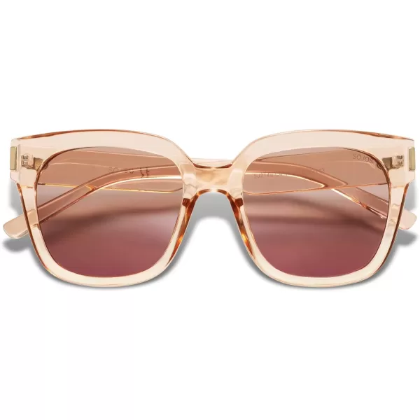 SOJOS Classic Polarized Sunglasses for Women Men Trendy Square Frame SJ2149BrownGradient Brown