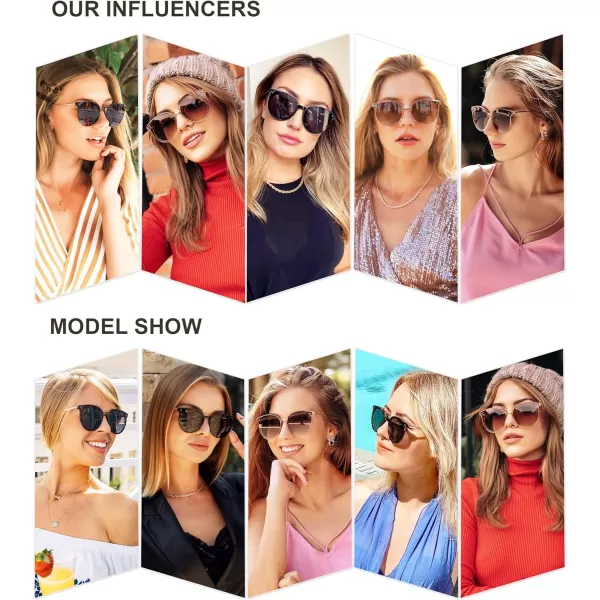 SOJOS Classic Round Sunglasses Womens Mens Trendy Oversized Shades Retro Vintage SunniesGrey TortoiseGrey