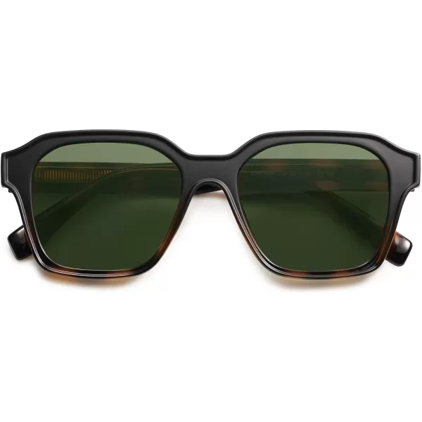 SOJOS Classic Square Sunglasses for Men Women Retro Trendy Shades UV400 Protection SJ2263Tortoise